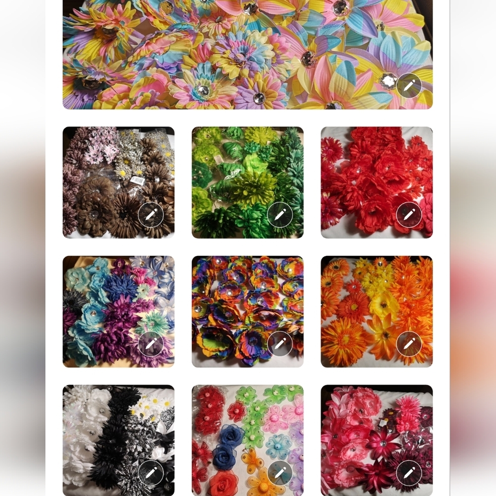 Craft Flowers, Wreath Making Supplies, Artificial Fabric Flowers For Crafts 200+